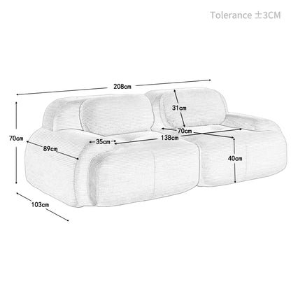 Canapé design compact avec assise confortable – Canapéa Studio