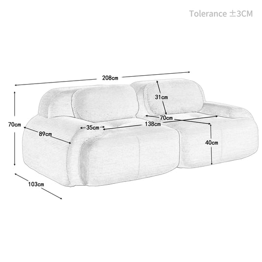 Canapé design compact avec assise confortable – Canapéa Studio